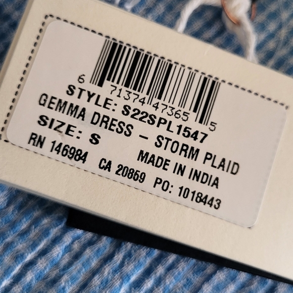 Hatley Gemma Storm Plaid Cotton Button-front Dress - Picture 7 of 9